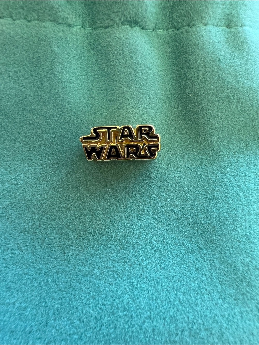 Pandora Star Wars Gold and Black Logo Charm